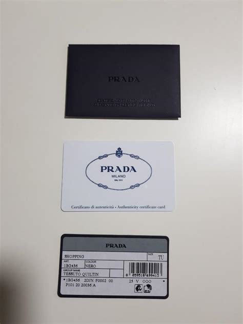 buy prada authenticity card